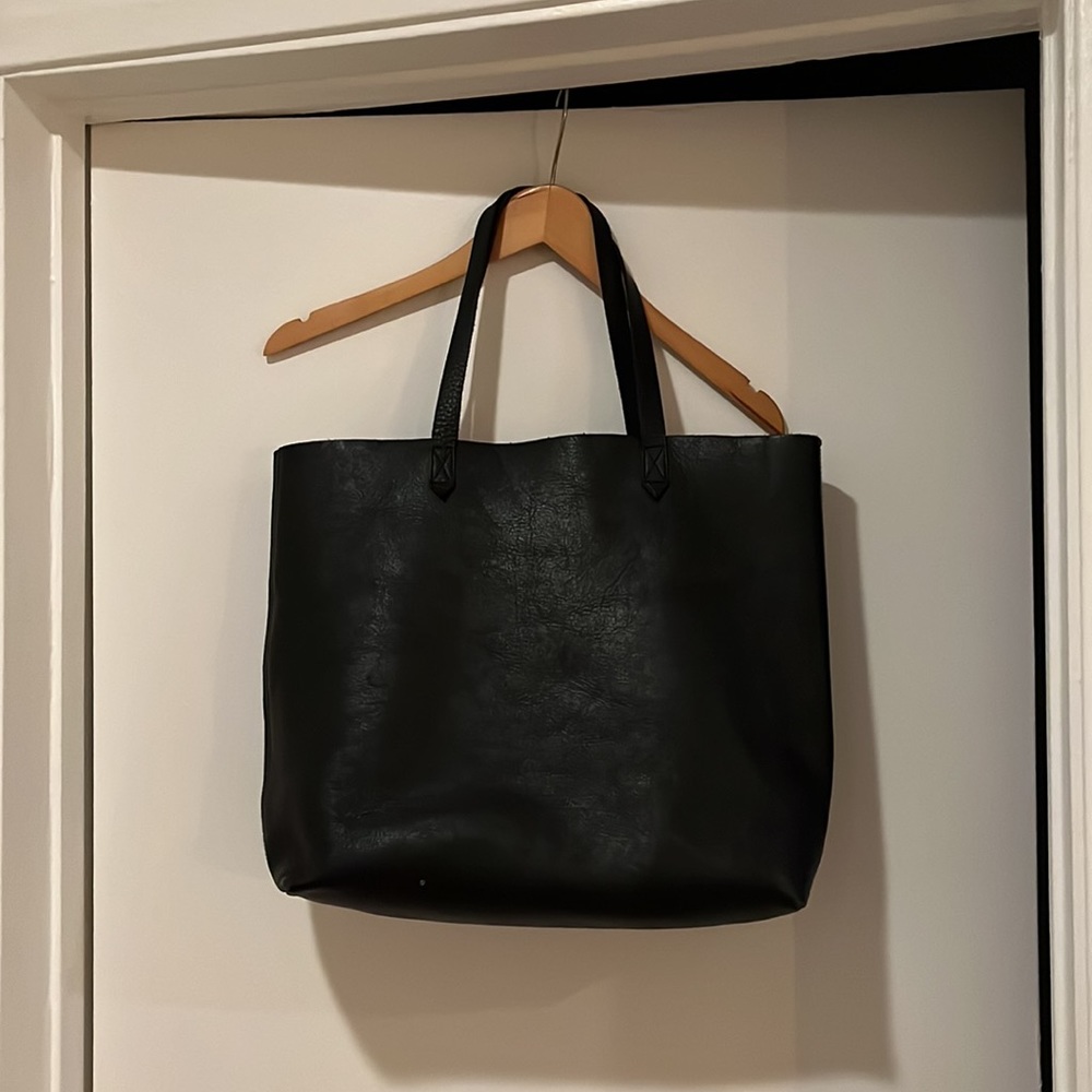 madewell leather tote